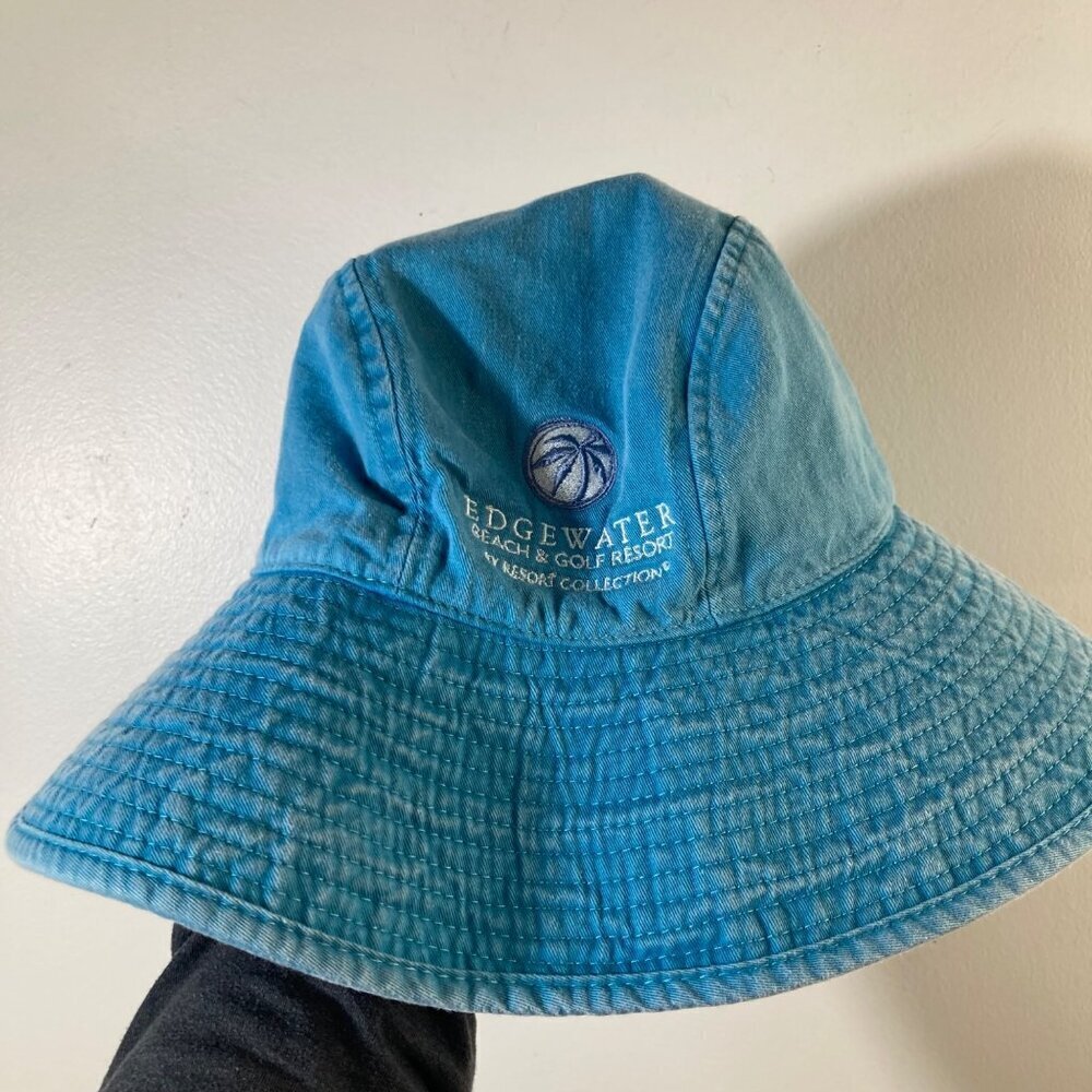 Womens Adams‎ Bucket Hat Edgewater Beach & Golf Resort Teal S/M